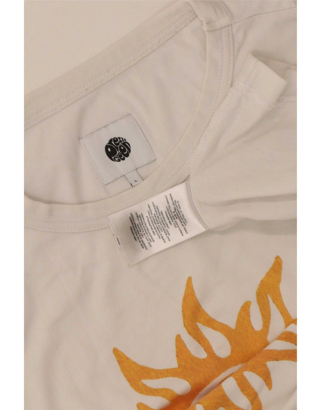 Pretty Green Herren-T-Shirt mit Grafik, Größe L, aus weißer Baumwolle