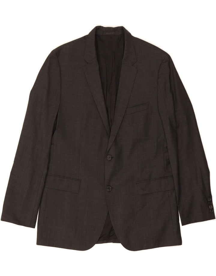 HUGO BOSS Mens 2 Button Blazer Jacket IT 54 2XL Grey Wool Vintage Hugo Boss and Second-Hand Hugo Boss from Messina Hembry 