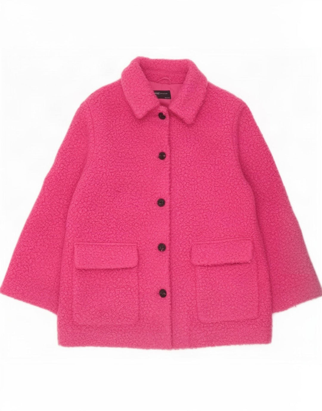 Marks & Spencer Damen Fleecemantel UK 14 Large Rosa Polyester