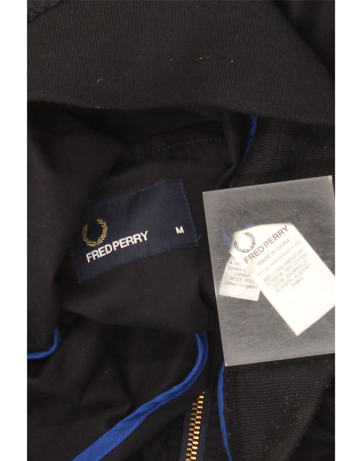 Fred Perry Herren Bomberjacke UK 38 Mittelmarineblaue Baumwolle