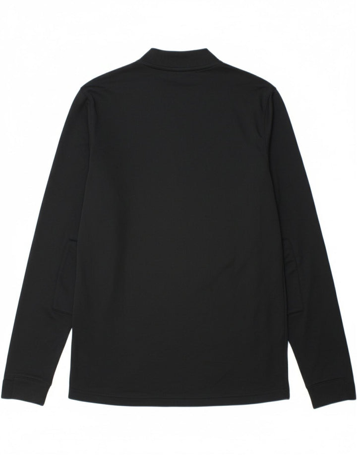 NIKE Womens Dri Fit Tracksuit Top Jacket UK 16 Large Black Colourblock