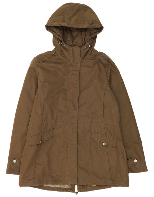 Brugi Damen-Parka mit Kapuze, UK 18, XL, Khaki, Baumwolle