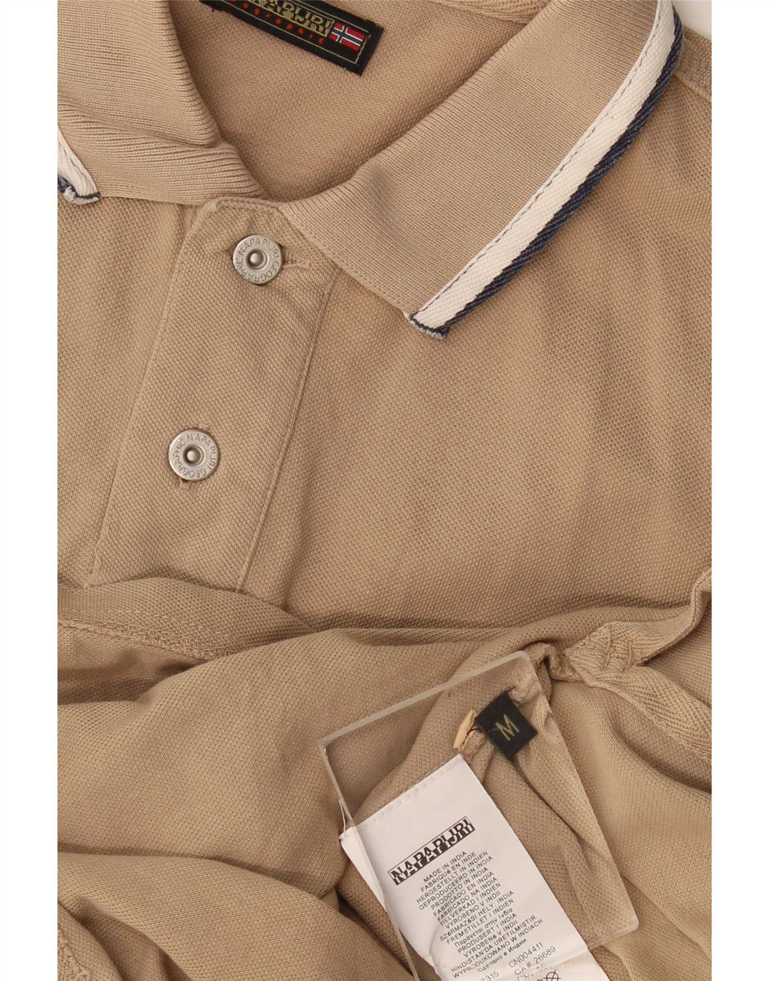Napapijri Herren-Poloshirt, mittelbeige Baumwolle
