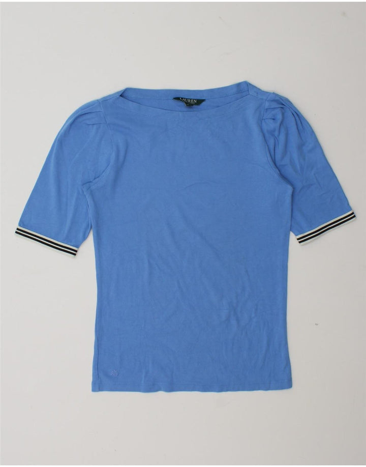 Ralph Lauren Damen T-Shirt Top UK 12 Mittelblau