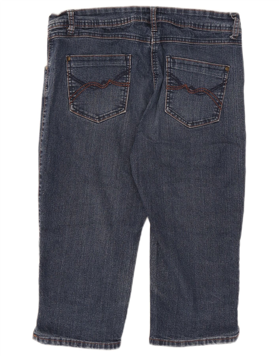 M&Co Damen Denim-Bermudashorts UK 12 Medium W32 Blaue Baumwolle