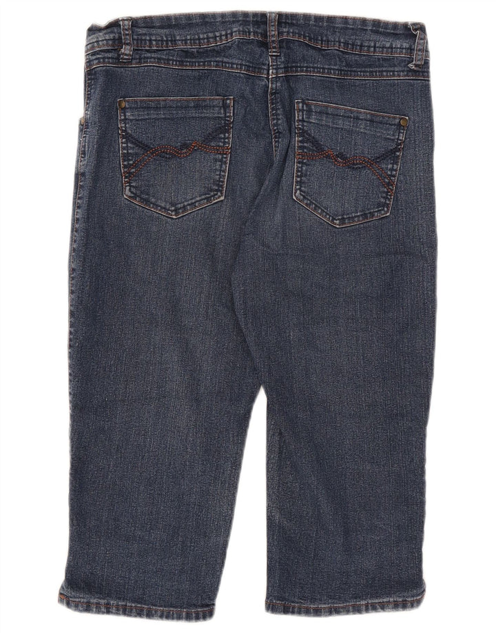 M&Co Damen Denim-Bermudashorts UK 12 Medium W32 Blaue Baumwolle