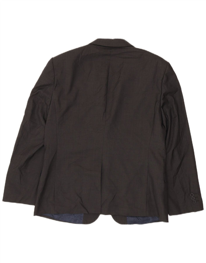 Ted Baker Herren-Blazer mit 2 Knöpfen, UK 38, mittelgraue Wolle