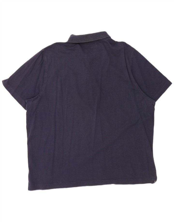 LACOSTE Herren-Poloshirt, Größe 8 3XL, marineblaue Baumwolle