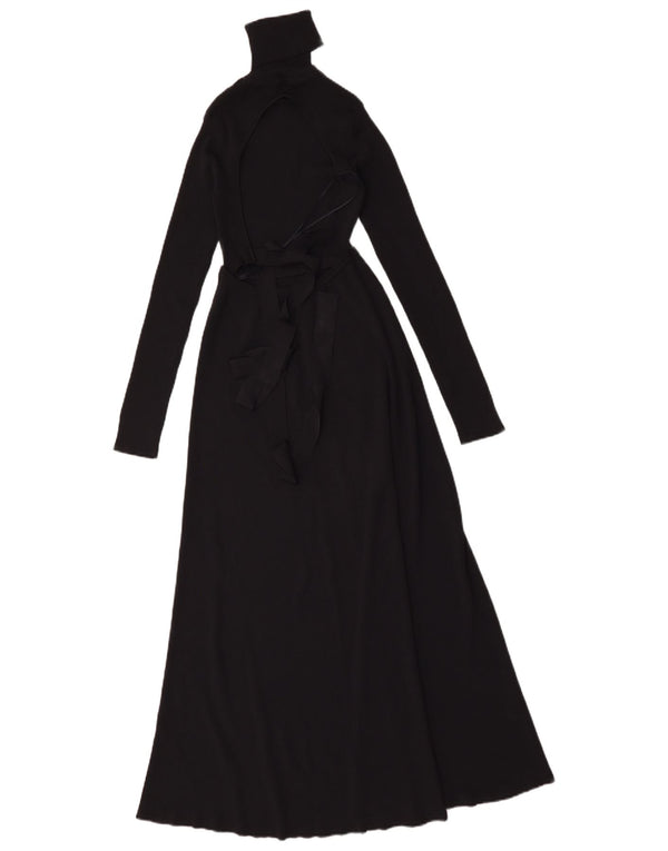 Zara Damen Langarm-Pulloverkleid, Größe S, Schwarz, Viskose