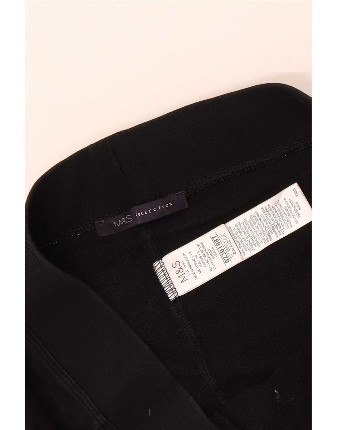 Marks & Spencer Damen-Trainingshose, UK-Größe 12, mittelschwarz, Baumwolle