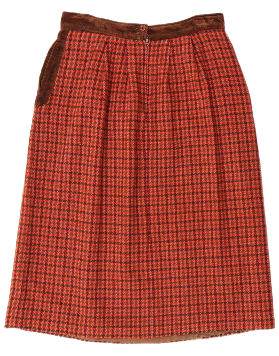 VALENTINO Damen Miss V A-Linienrock W30 Mittelrote Hahnentrittwolle