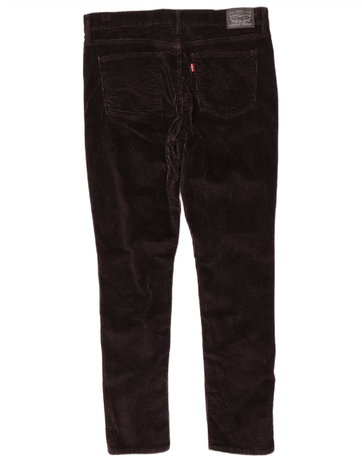 LEVI'S Damen Slim Cordhose W34 L30 Schwarz