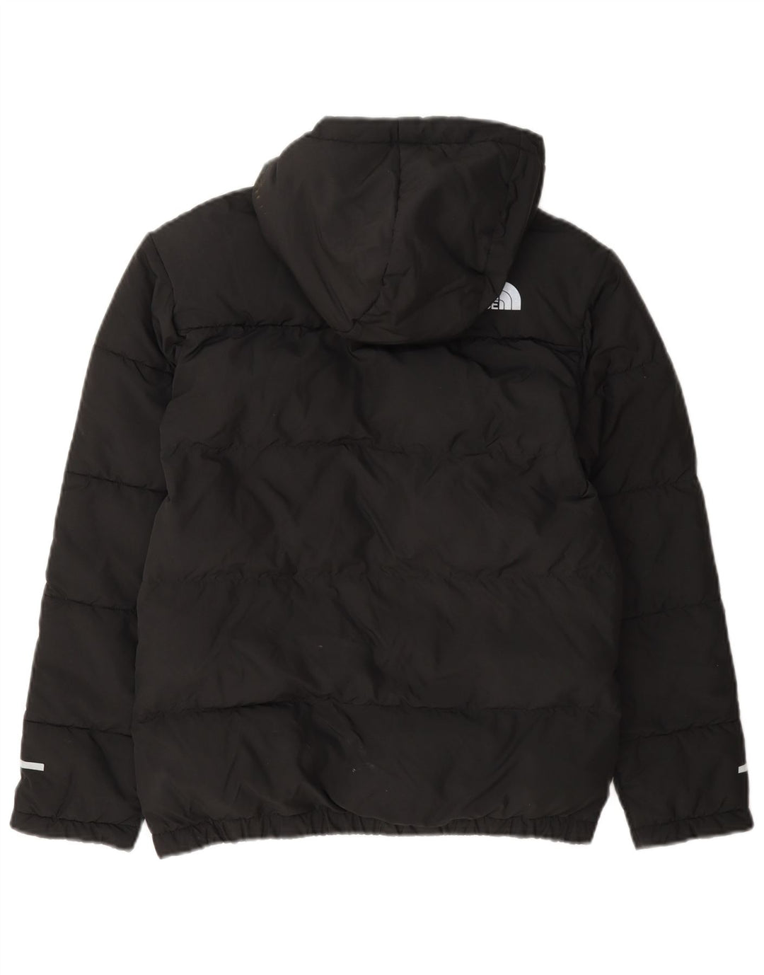 The North Face wattierte Jungenjacke mit Kapuze, 14–15 Jahre, XL, schwarzes Polyester