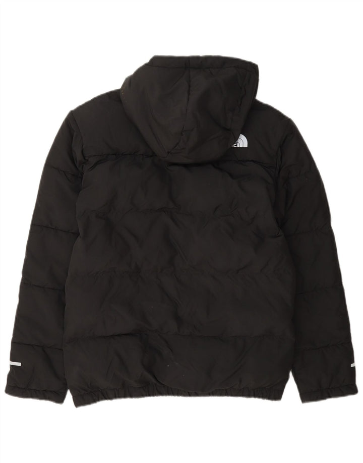 The North Face wattierte Jungenjacke mit Kapuze, 14–15 Jahre, XL, schwarzes Polyester