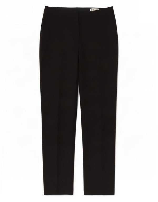 Reiss Damen Gerade Freizeithose UK 8 Small W28 L27 Schwarze Wolle