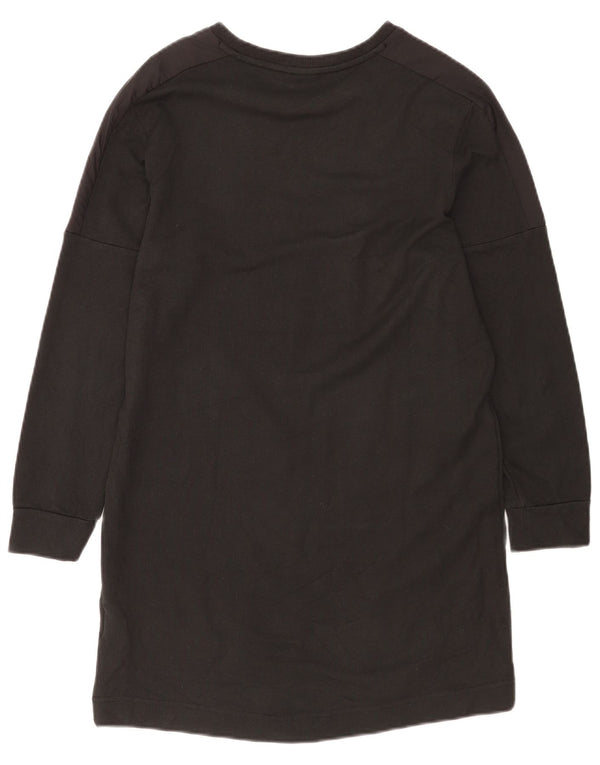 Puma Womens Graphic Sweatshirt Pullover Kleid UK 10 Small Schwarz Baumwolle