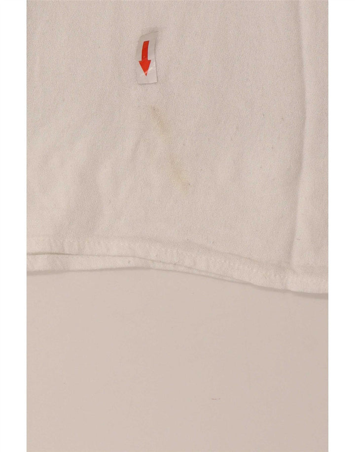 Zara Häkelblusenoberteil für Damen, UK 12, mittelbeigefarbenes Colourblock-Polyester