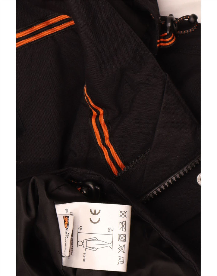 Timberland Herren-Windbreakerjacke mit Kapuze, UK 44 2XL, schwarzes Polyamid