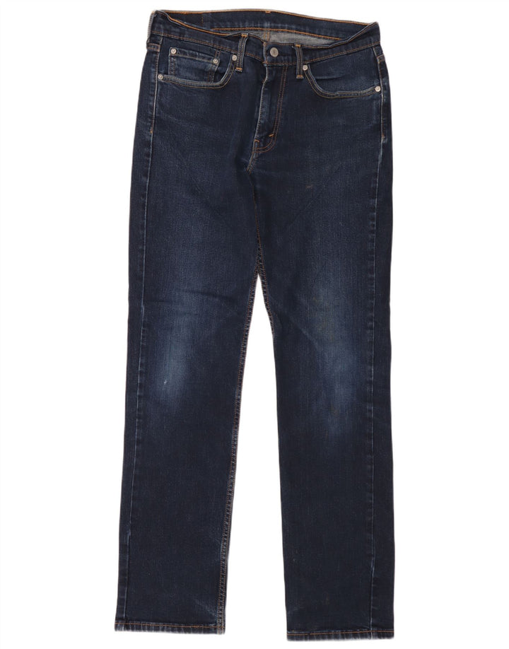 Levi's Herren 514 Straight Jeans W32 L34 Marineblaue Baumwolle