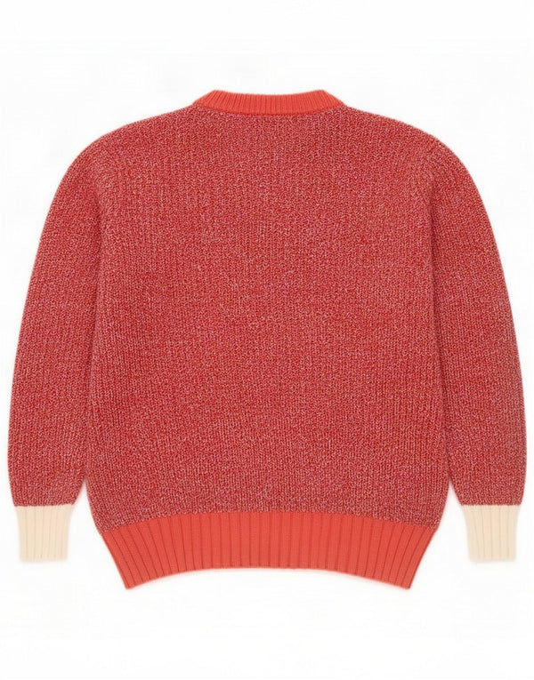 Marks & Spencer Damen-Pullover mit Rundhalsausschnitt, Gr. 10, Größe S, Rot, Farbblock
