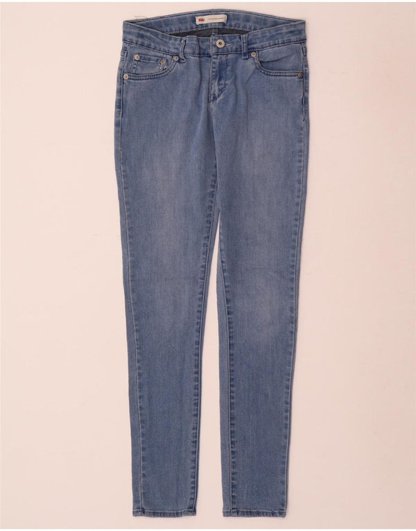 LEVI'S Mädchen-Röhrenjeans, 15–16 Jahre, W28, L30, blaue Baumwolle