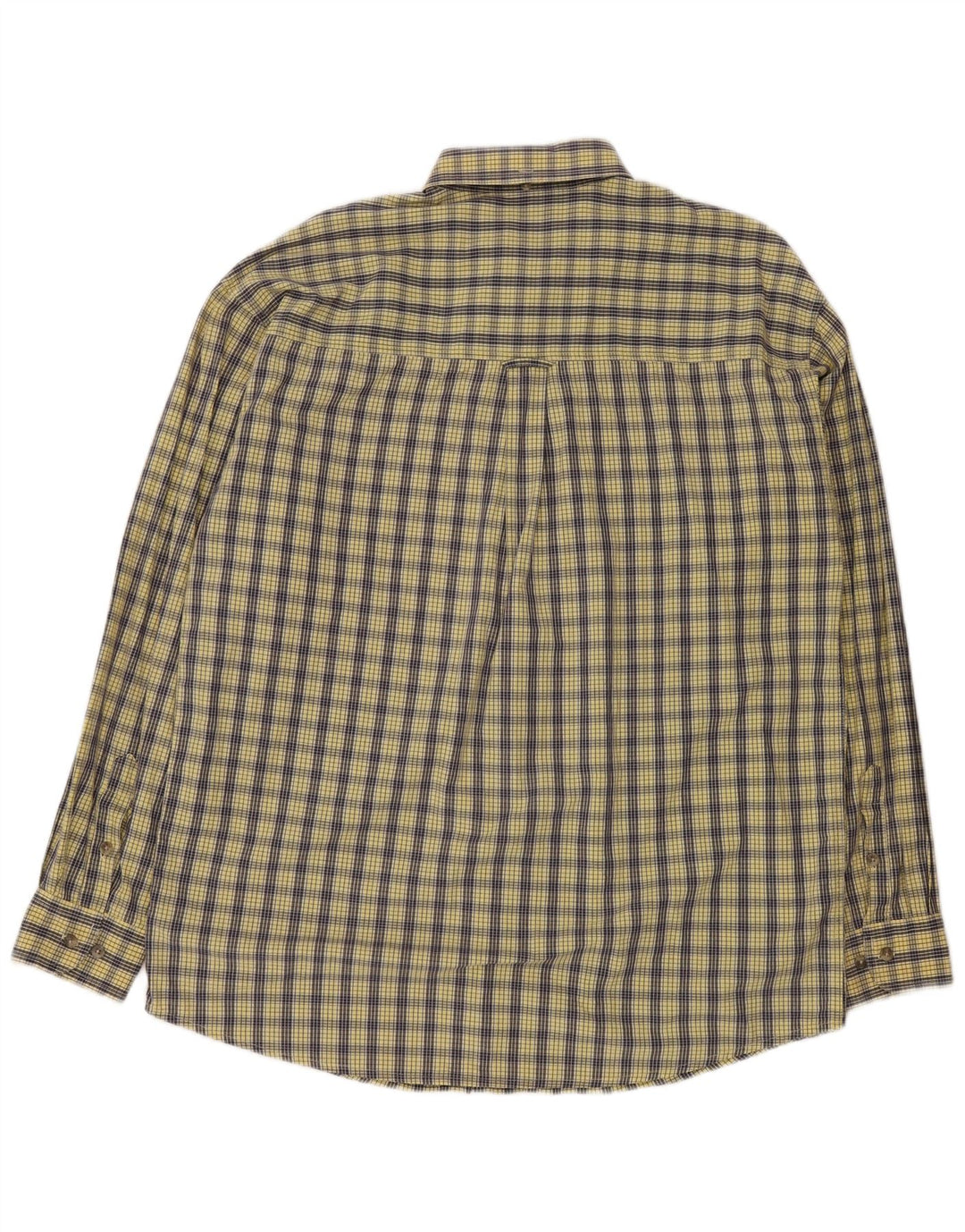 Wrangler Herren-Riata-Hemd, Größe 16 1/2, groß, gelb kariert