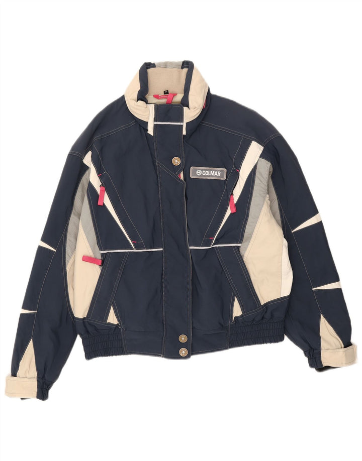Colmar Damen Skijacke mit Kapuze IT 44 Medium Navy Blue Colourblock