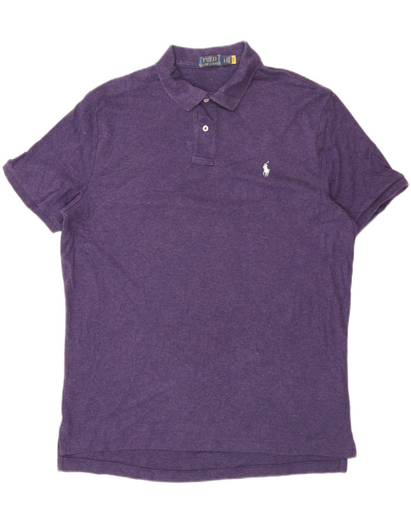 Polo Ralph Lauren Herren-Poloshirt, Größe L, Lila, Baumwolle