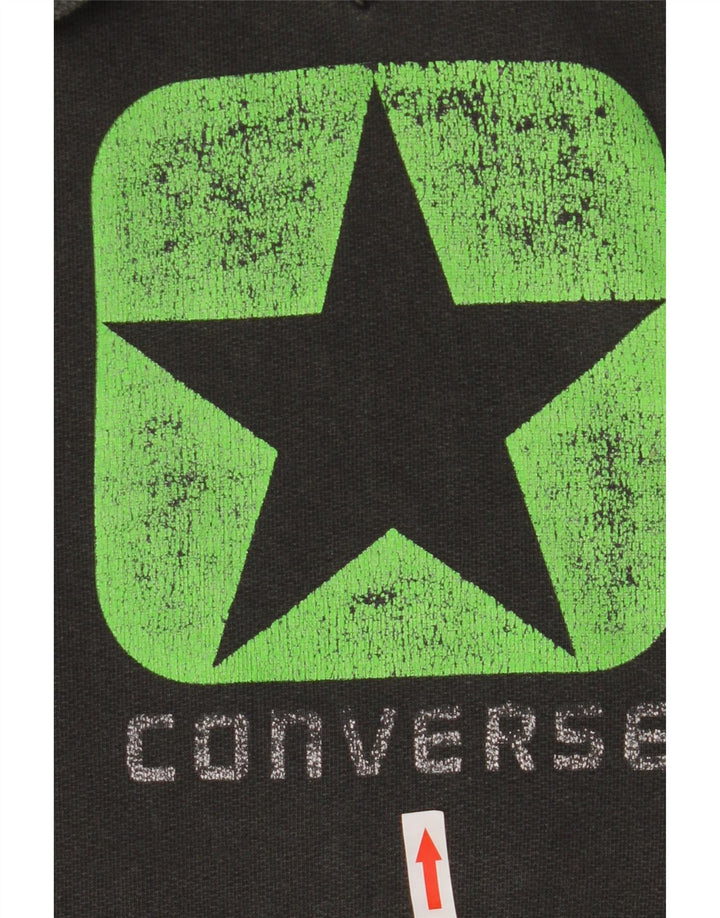 Converse Herren-Kapuzenpullover mit Grafik, mittelgraue Baumwolle
