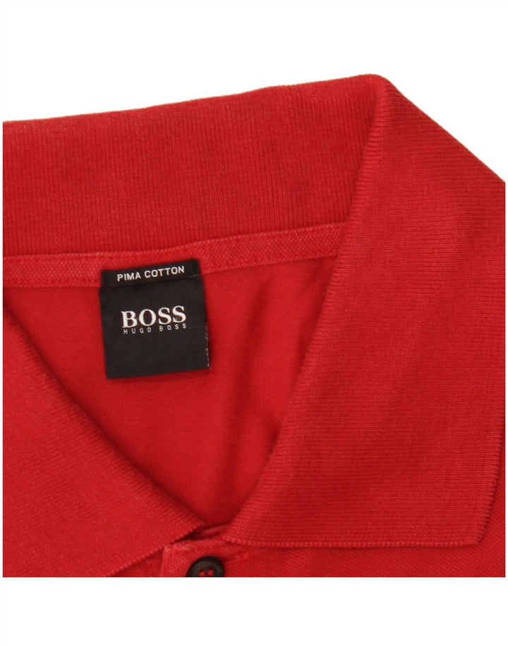 Hugo Boss Herren Poloshirt XL rote Baumwolle