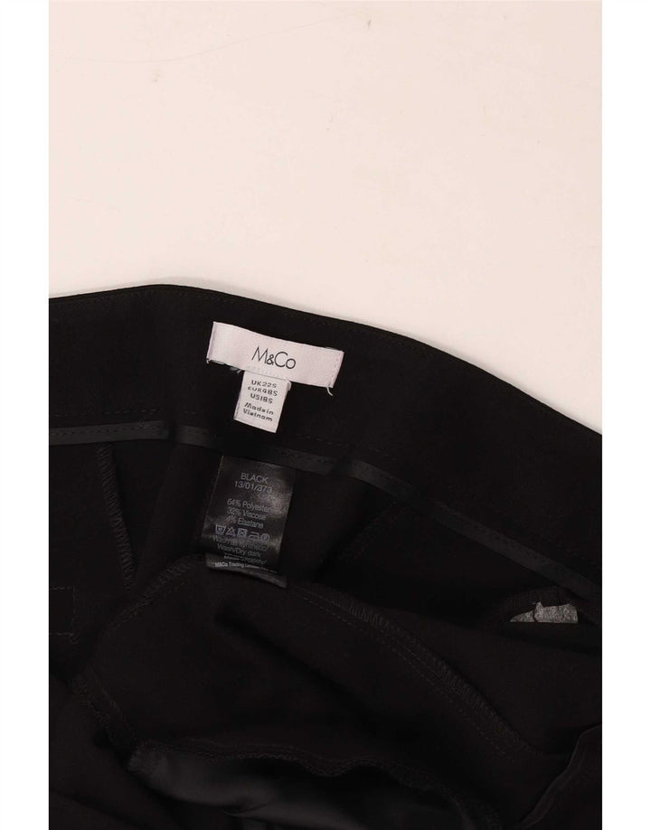 Max&Co. Damen Bootcut-Anzughose UK 22 3XL W42 L29 Schwarz Polyester
