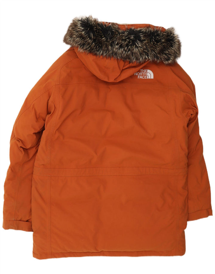 The North Face Herren-Parka mit Kapuze, UK 38, mitteloranges Nylon