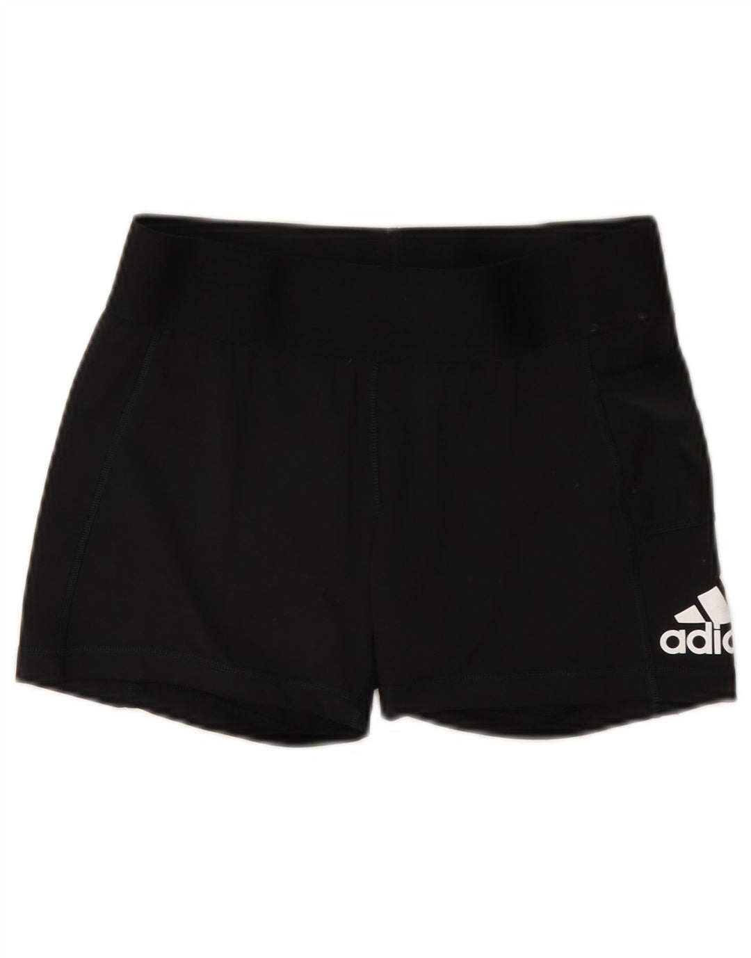 Adidas Damen Graphic Sport Shorts UK 12 Medium Schwarz Polyester