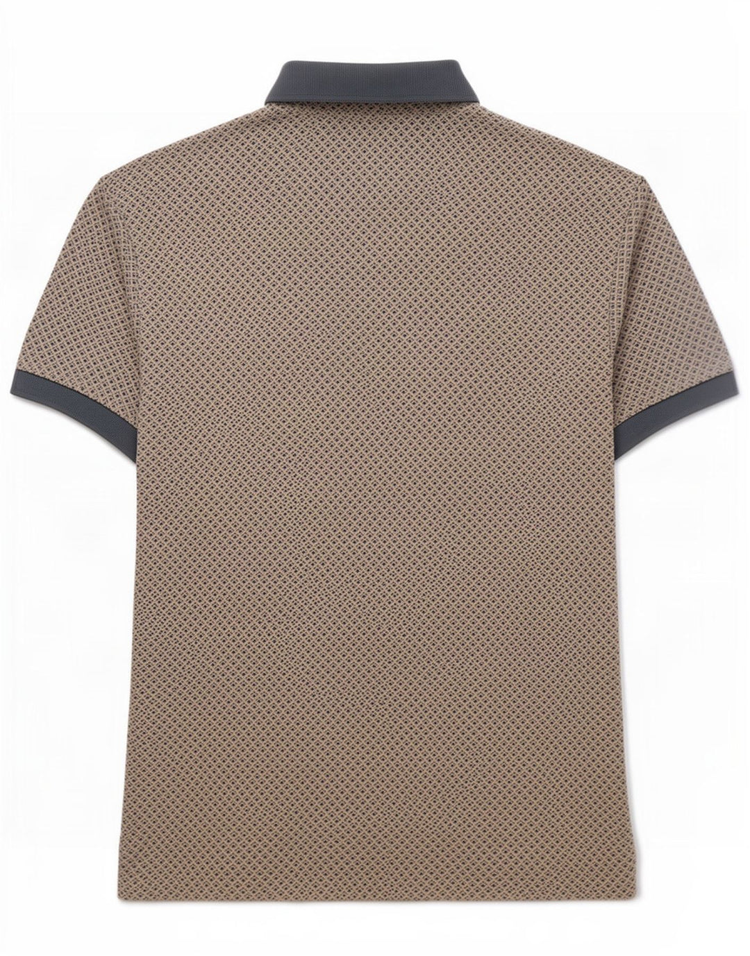 Barbour Herren-Poloshirt, große graue geometrische Baumwolle