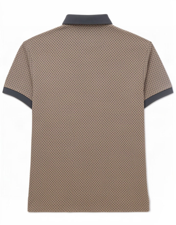 Barbour Herren-Poloshirt, große graue geometrische Baumwolle