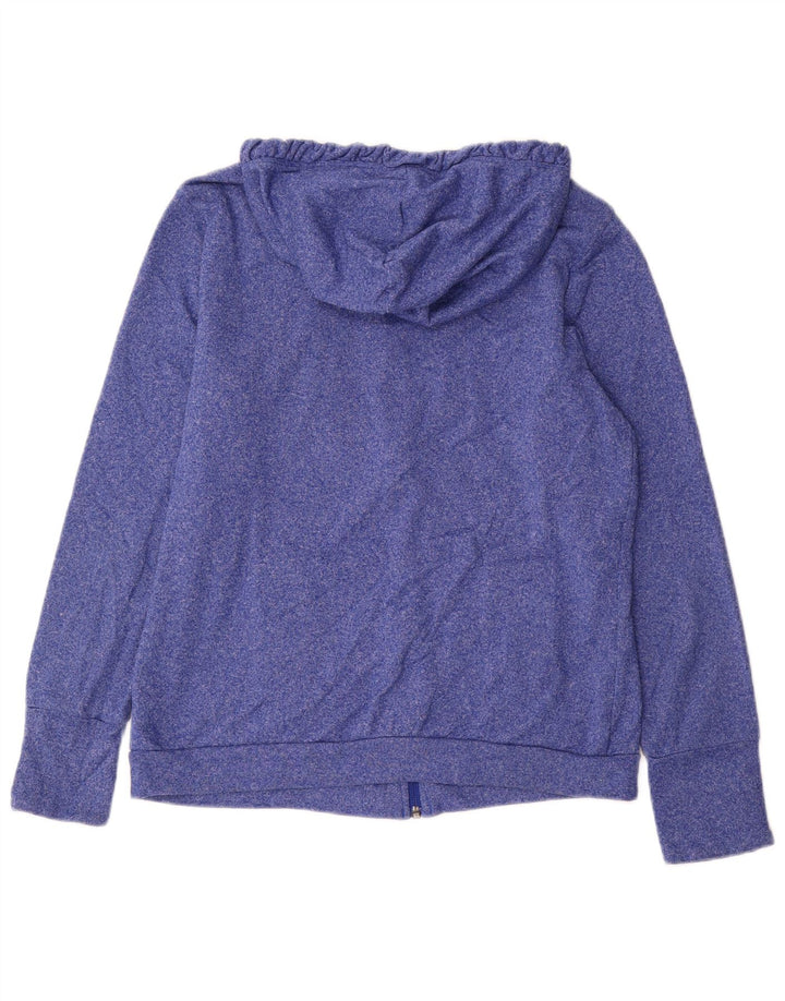 REEBOK Damen Zip Hoodie Pullover UK 16/18 Large Blau Polyester