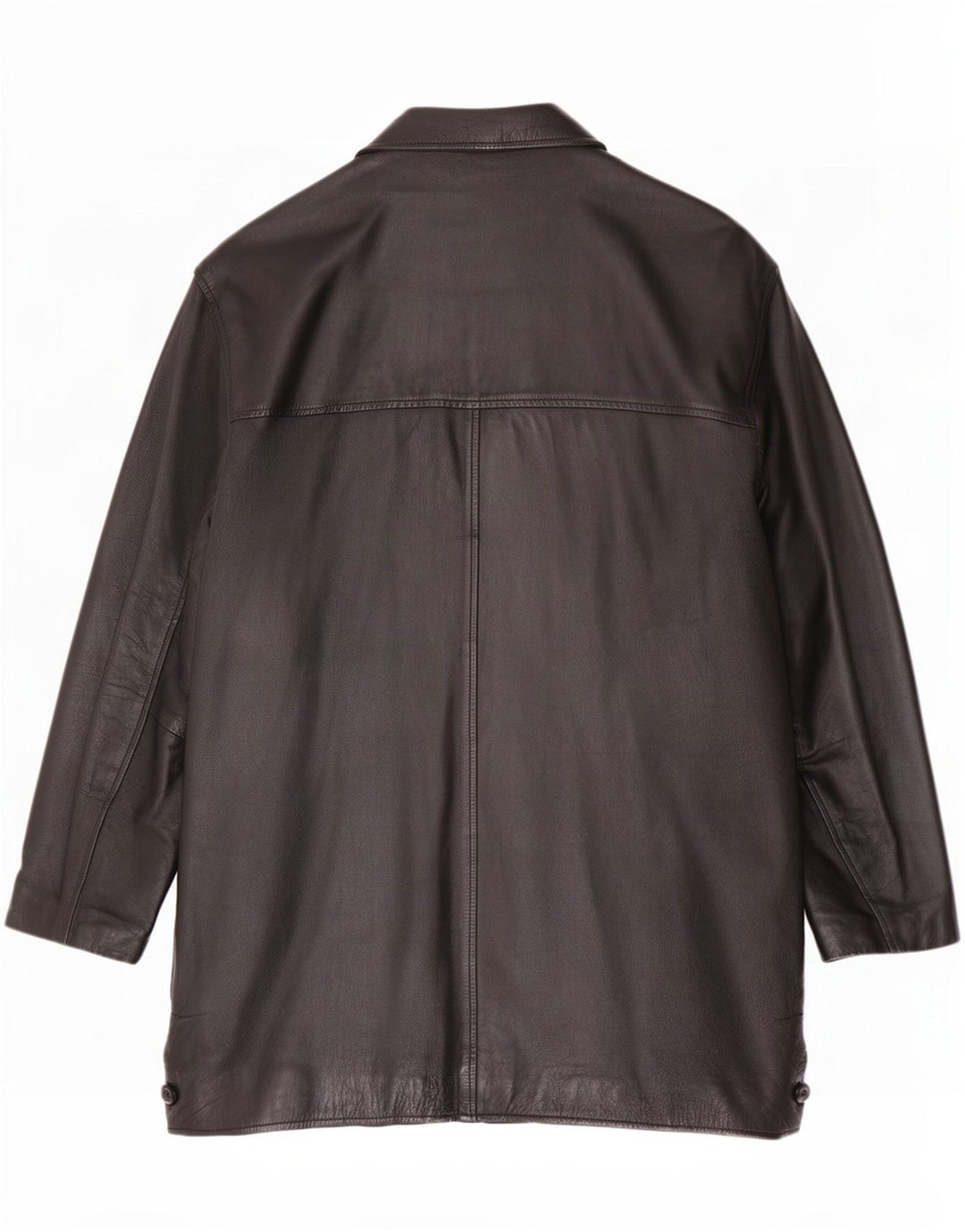 Vintage Herren Ledermantel UK 42 XL Schwarz