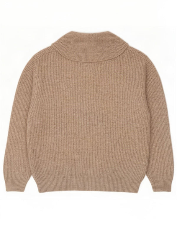 Zara Mädchen-Pullover mit Reißverschluss am Hals, 9–10 Jahre, beige Acryl
