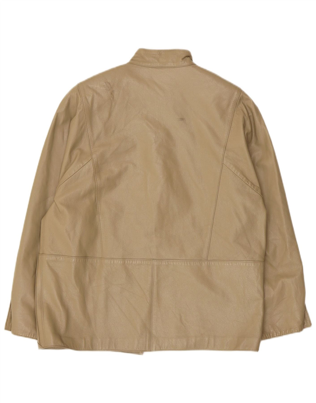 Vintage Damen Lederjacke IT 46 Großes Beige Leder