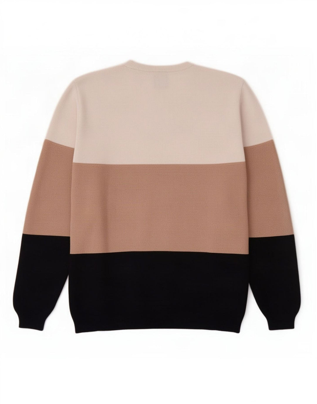 Zara Herren-Pullover mit Rundhalsausschnitt, mittelgroß, mehrfarbig, Farbblock