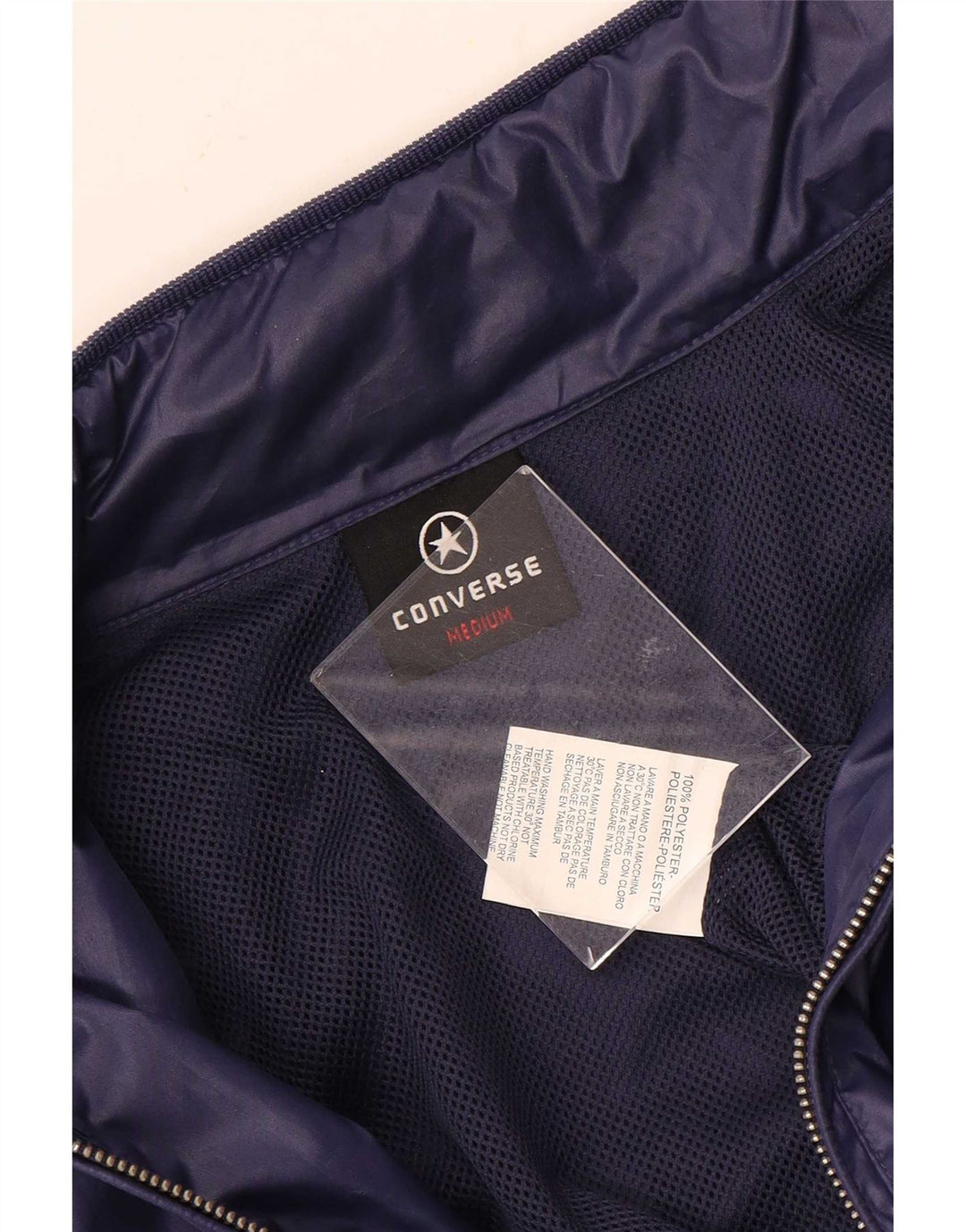 Converse Herren-Kapuzen-Militär-Regenjacke, UK 38, Mittelviolett, Polyester