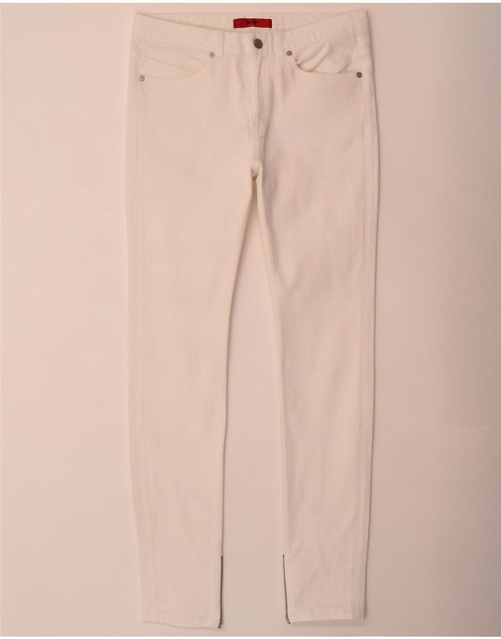 Hugo Boss Damen Slim Jeans W28 L32 Weiße Baumwolle