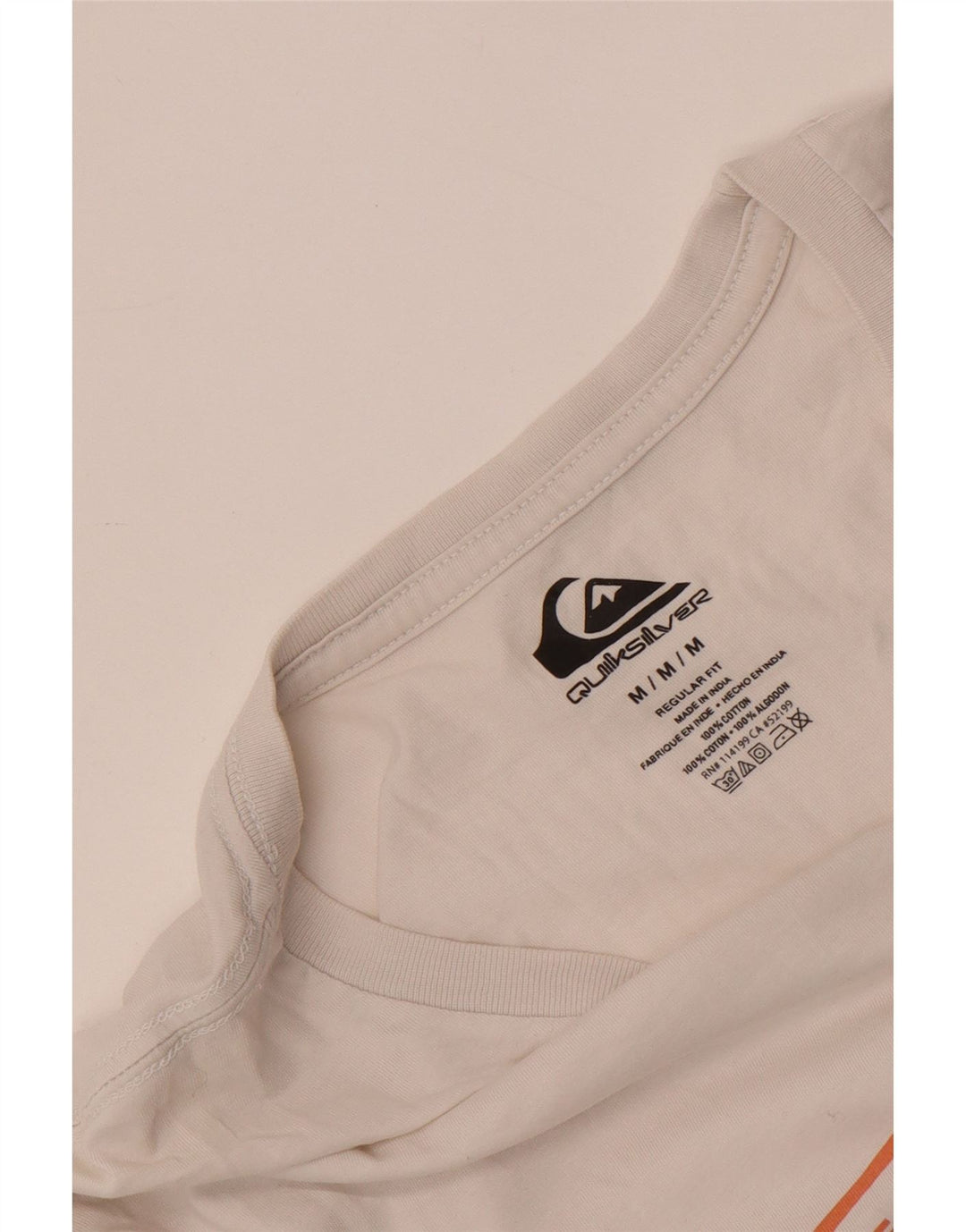Quiksilver Herren-T-Shirt mit normaler Passform, mittelweißer Baumwolle, mit Grafik