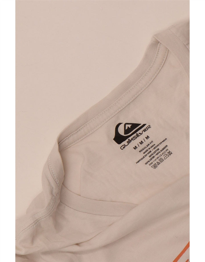 Quiksilver Herren-T-Shirt mit normaler Passform, mittelweißer Baumwolle, mit Grafik