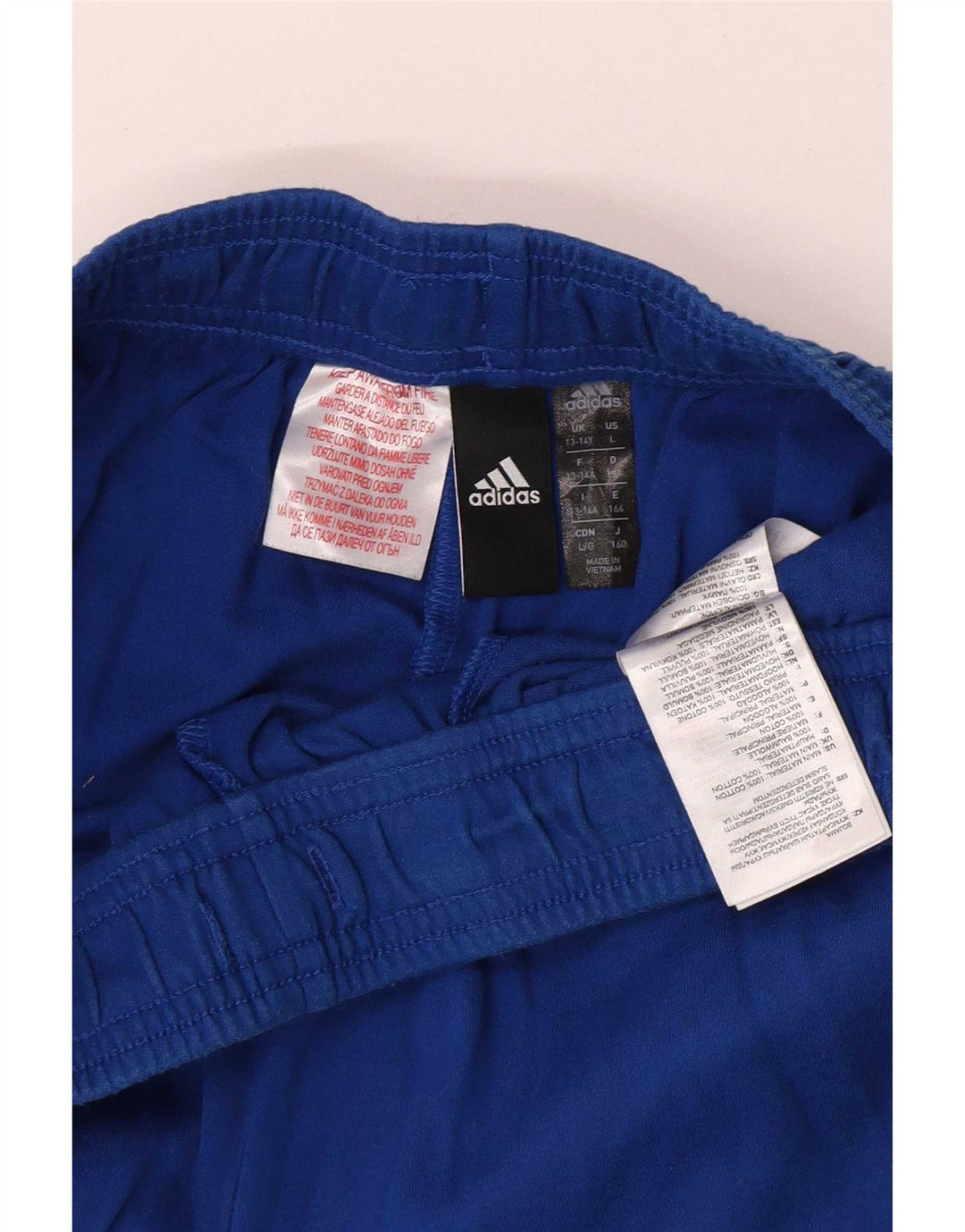 Adidas Trainingshose für Jungen, 13–14 Jahre, blaue Baumwolle