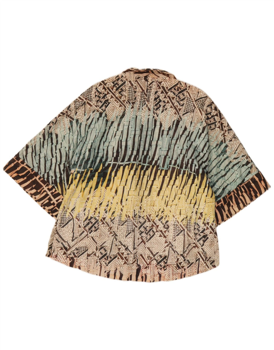 Zara Damen-Strickjacke in Übergröße, Gr. 10, Größe S, mehrfarbig, geometrisch