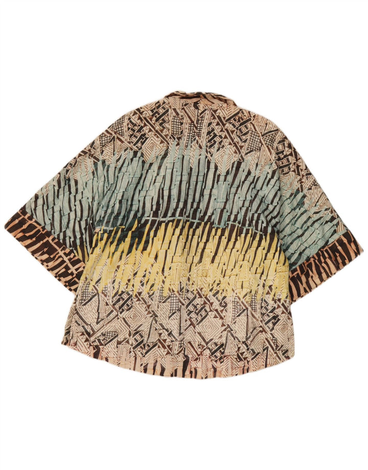 Zara Damen-Strickjacke in Übergröße, Gr. 10, Größe S, mehrfarbig, geometrisch