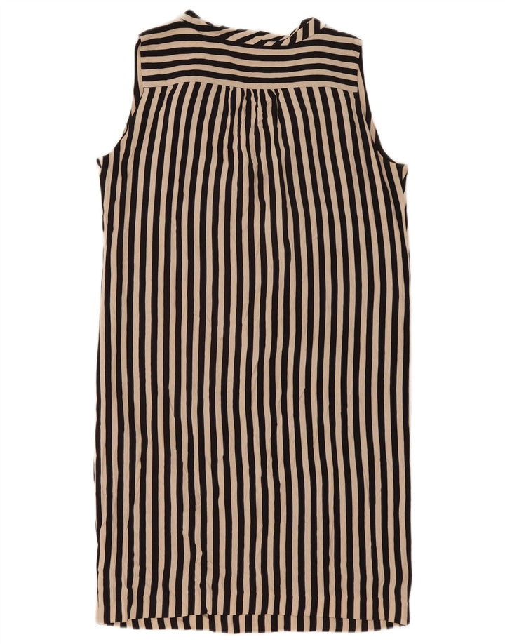 Ärmelloses Etuikleid für Damen von Zara, Gr. 44, Mittelschwarz, gestreift, Viskose