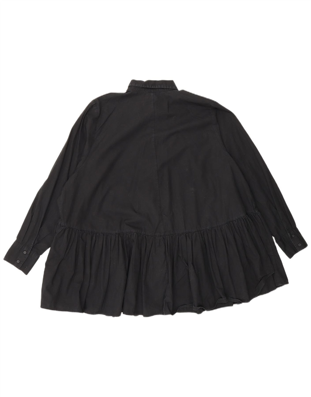 Übergroße Hemdbluse für Damen von Zara, Gr. 10, Größe S, Schwarz, Baumwolle