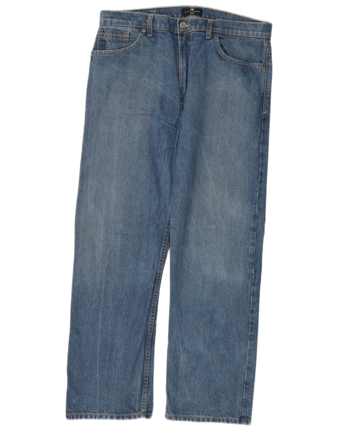 MARKS & SPENCER Herren Blue Harbor Straight Jeans W36 L29 Blaue Baumwolle